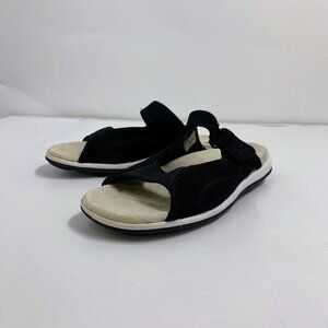 Ryka Women's Skye Black Suede Sandal Comfort Flip Flop Size 9